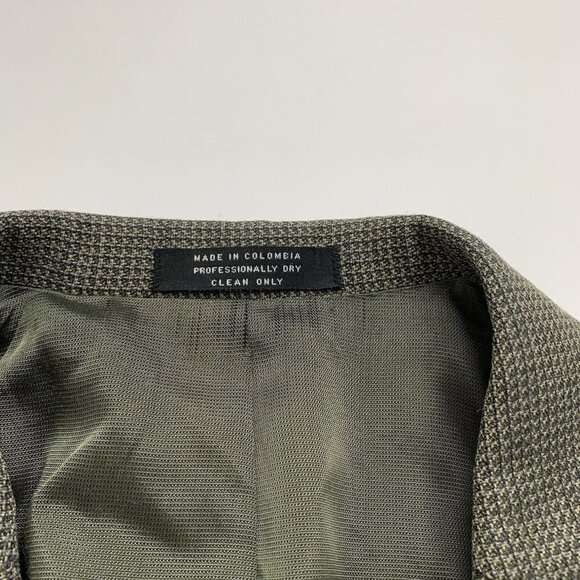 Oscar De La Renta Blazer Sport Coat Suit Jacket Brown Gray Silk Wool 40R - Picture 5 of 12